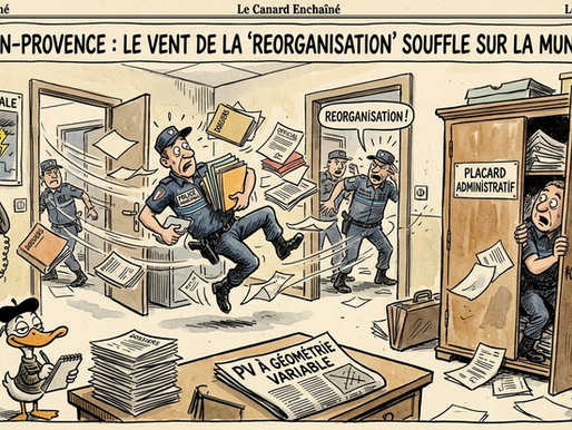 LES COULISSES DE L'HÔTEL DE VILLE DE TRANS-EN-PROVENCE  : QUAND LES PLACARDS DE LA POLICE MUNICIPALE PRENNENT DU GALON
