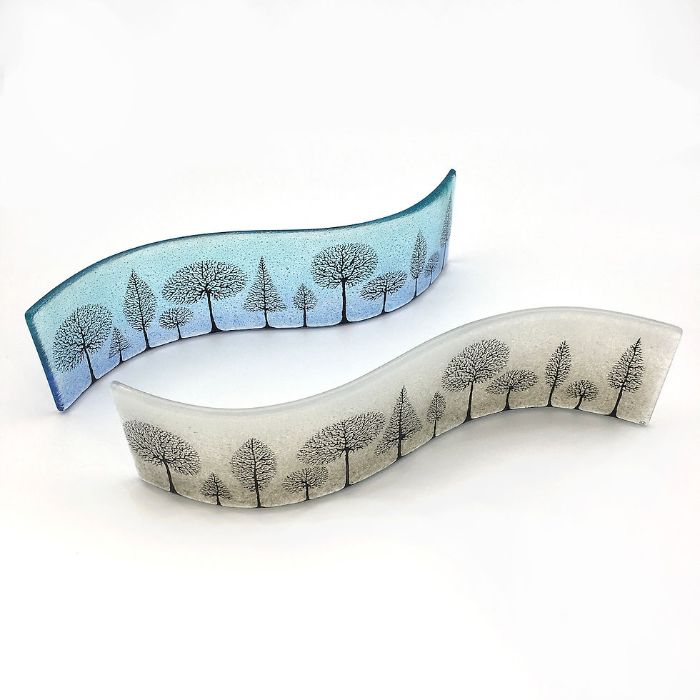Thumbnail: 'Waiting Patiently' Wave Sculpture (Blue)