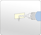 การเจาะผนังด้วยสว่าน โดยติดเทปกาว
