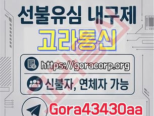 고라통신 선불유심 당일급전 대출