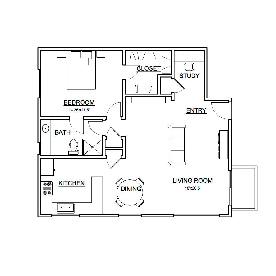 Apartment #1 Floor Plan