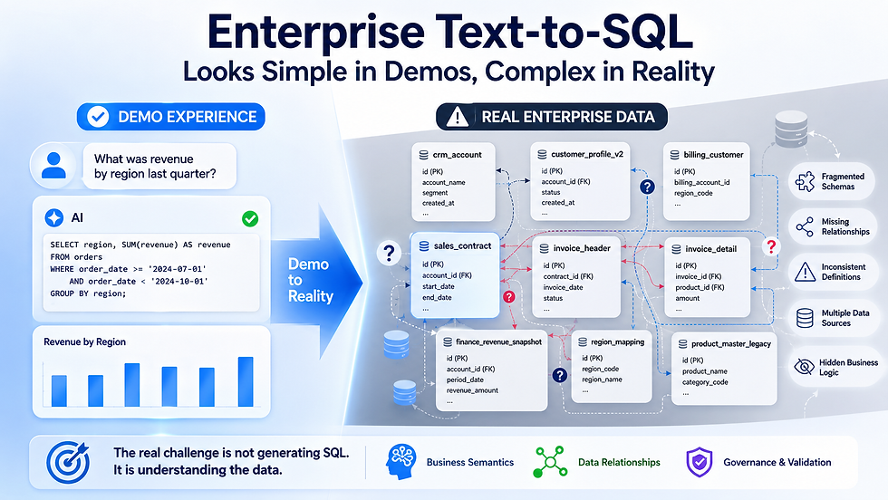 Why Enterprise Text-to-SQL Fails After the Demo