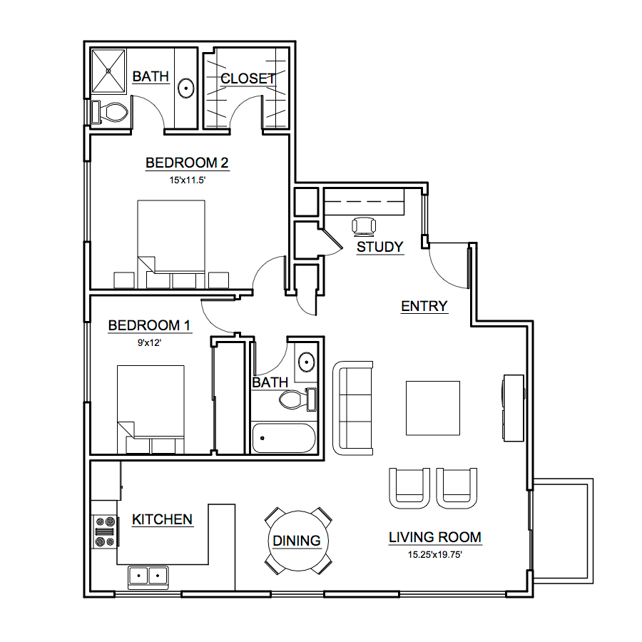 Apartment #3 Floor Plan