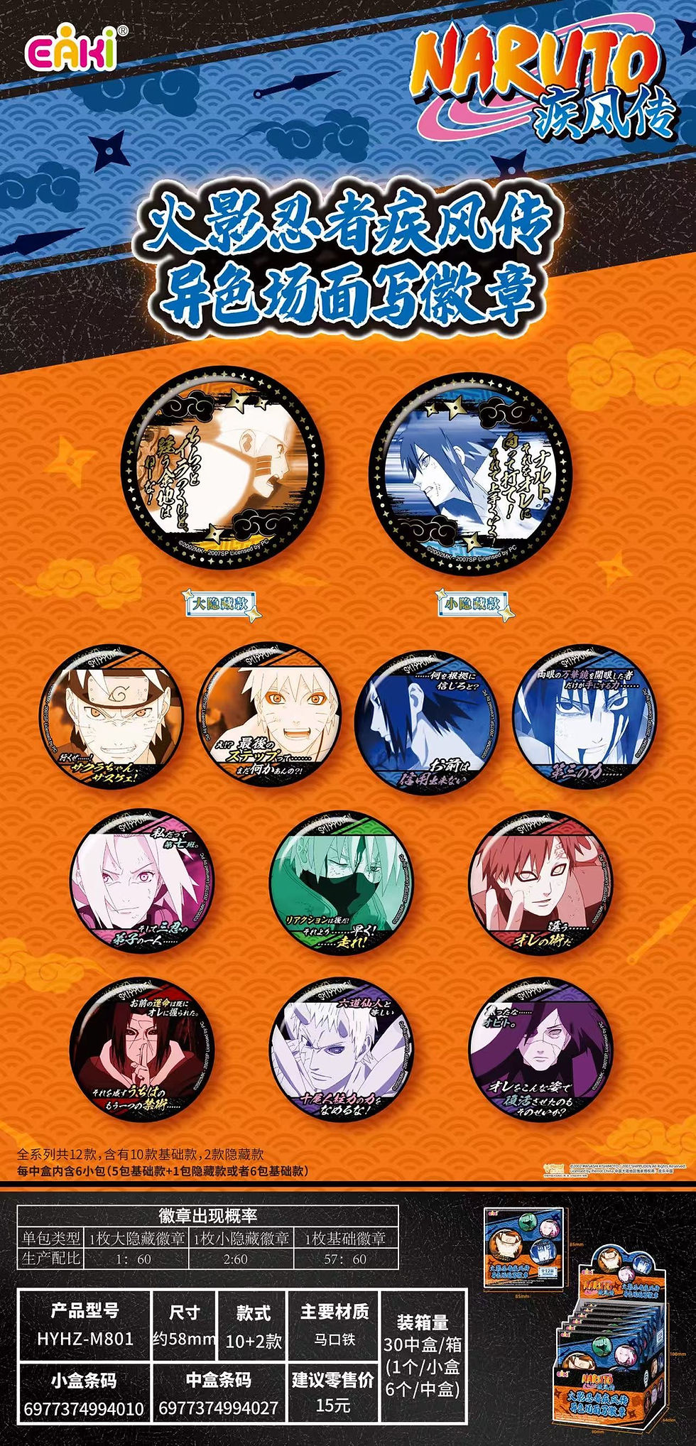 Naruto Alternate Color Scene Can Badge