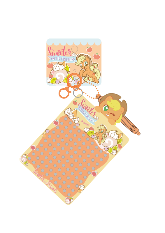 My Little Pony Medium Magnetic Drawing Board Charm Applejack Edition