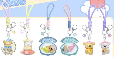 Maltese Puppy Golden Retriever Pajama Keychain