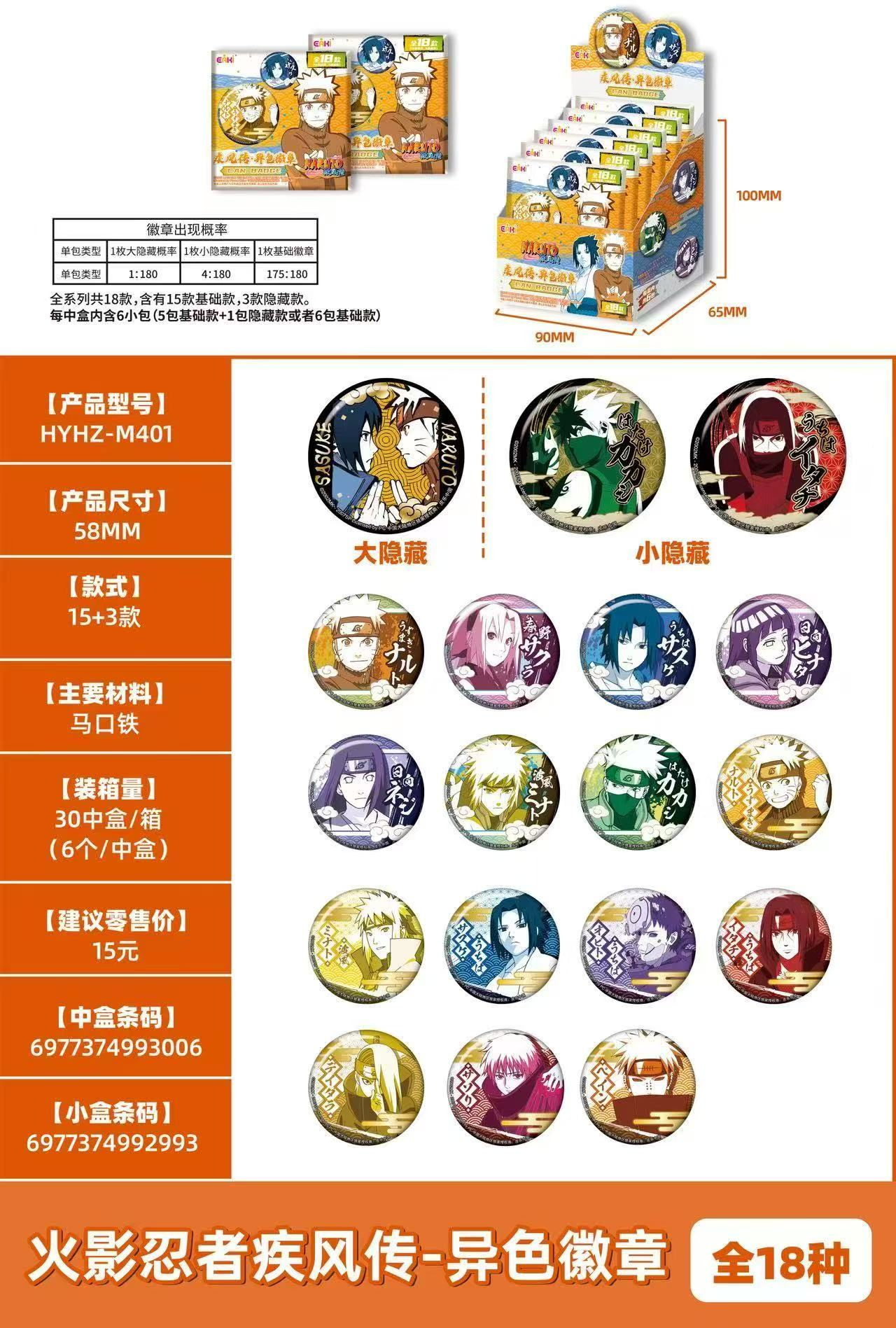 Naruto Shippuden Variant Badge