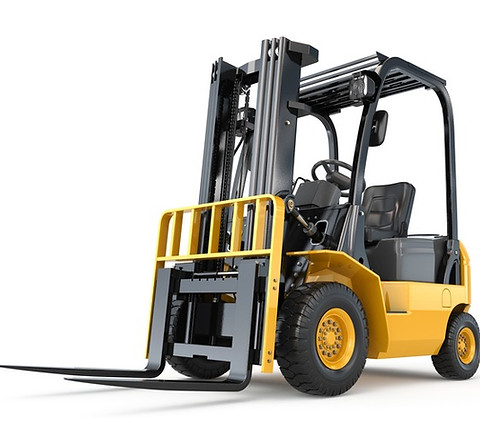 edit forklift-truck-on-white-isolated-ba