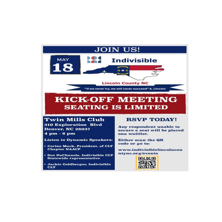 Indivisible Lincoln County NC - Kick Off