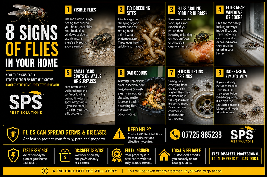 How to spot signs of flies