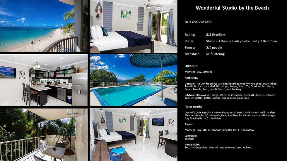 Miniatura: CARIBBEAN - Wonderful Studio by the Beach