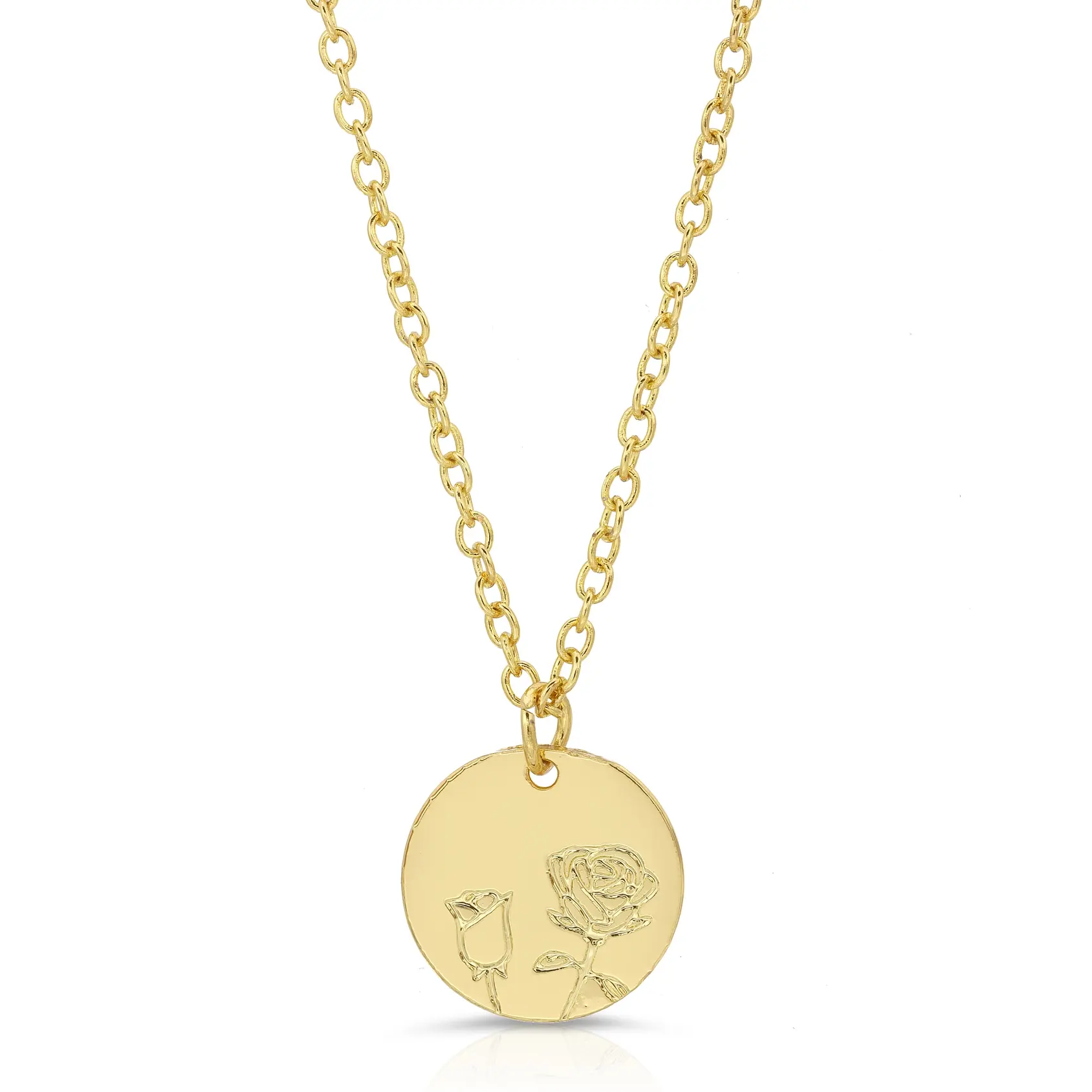 Lucky Feather Rose Botanical Necklace
