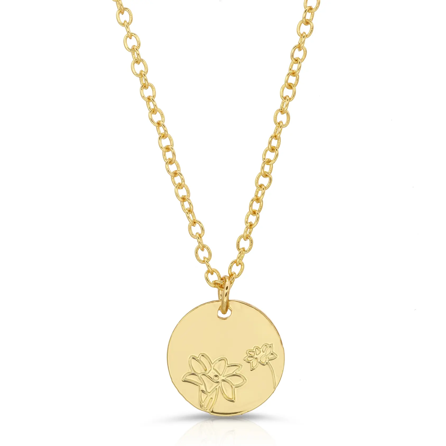 Lucky Feather Lily Botanical Necklace