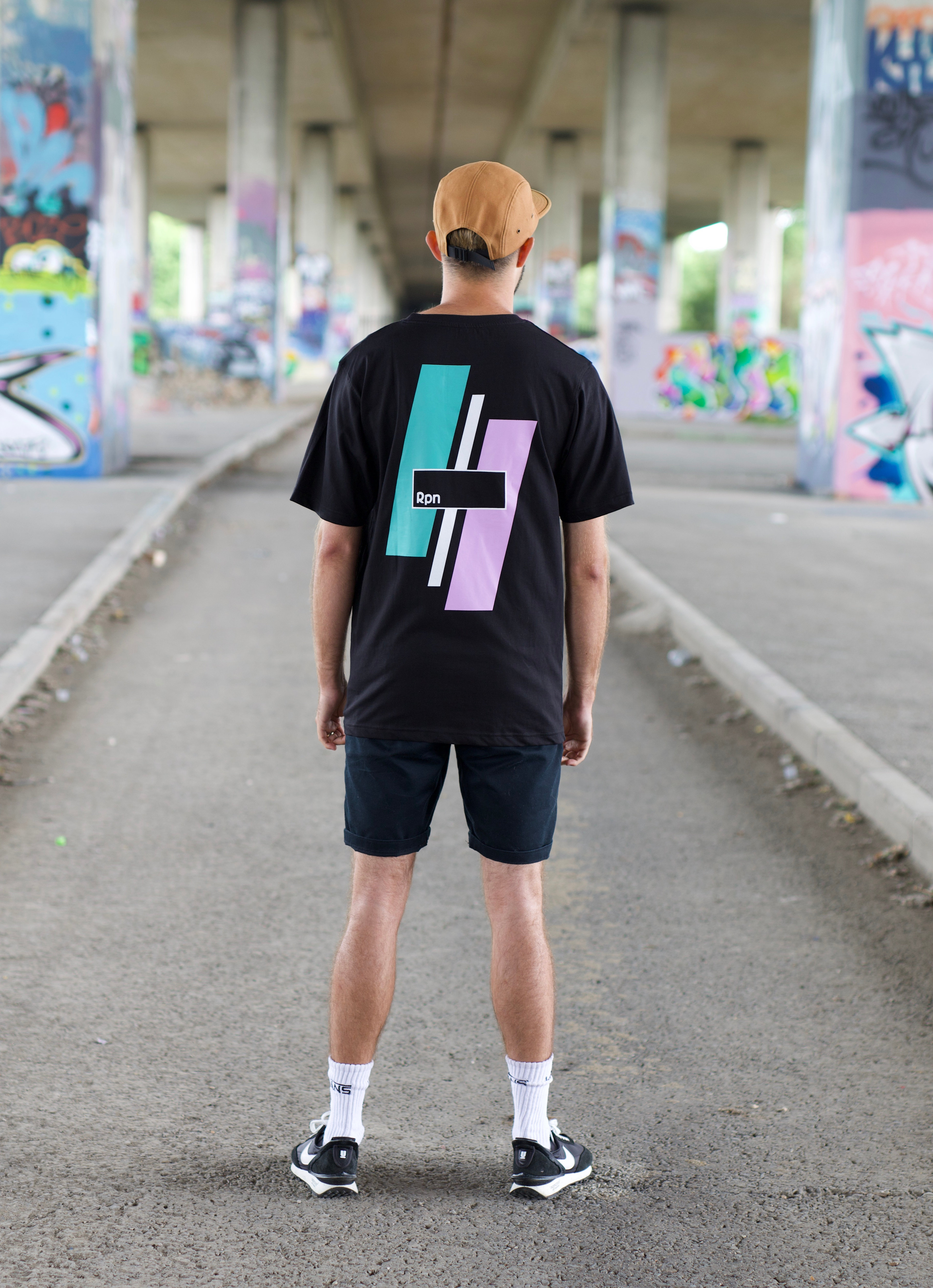oversized t-shirt in black with Hyper Geo model 1 print | rpnclothing oversized t-shirt in black with Hyper Geo model 1 print | rpnclothing