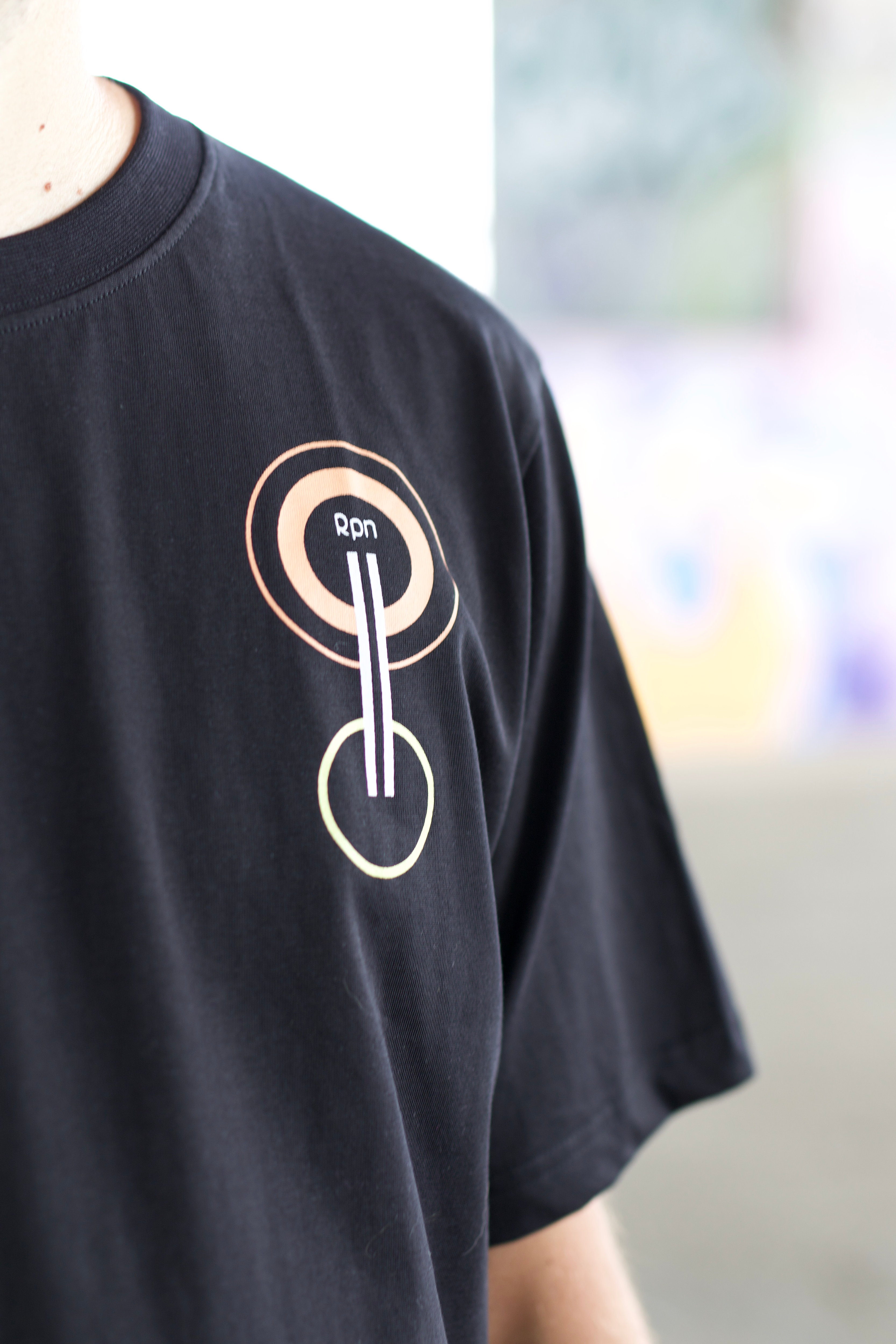 oversized t-shirt in black with Hyper Geo model 3 print | rpnclothing oversized t-shirt in black with Hyper Geo model 3 print | rpnclothing