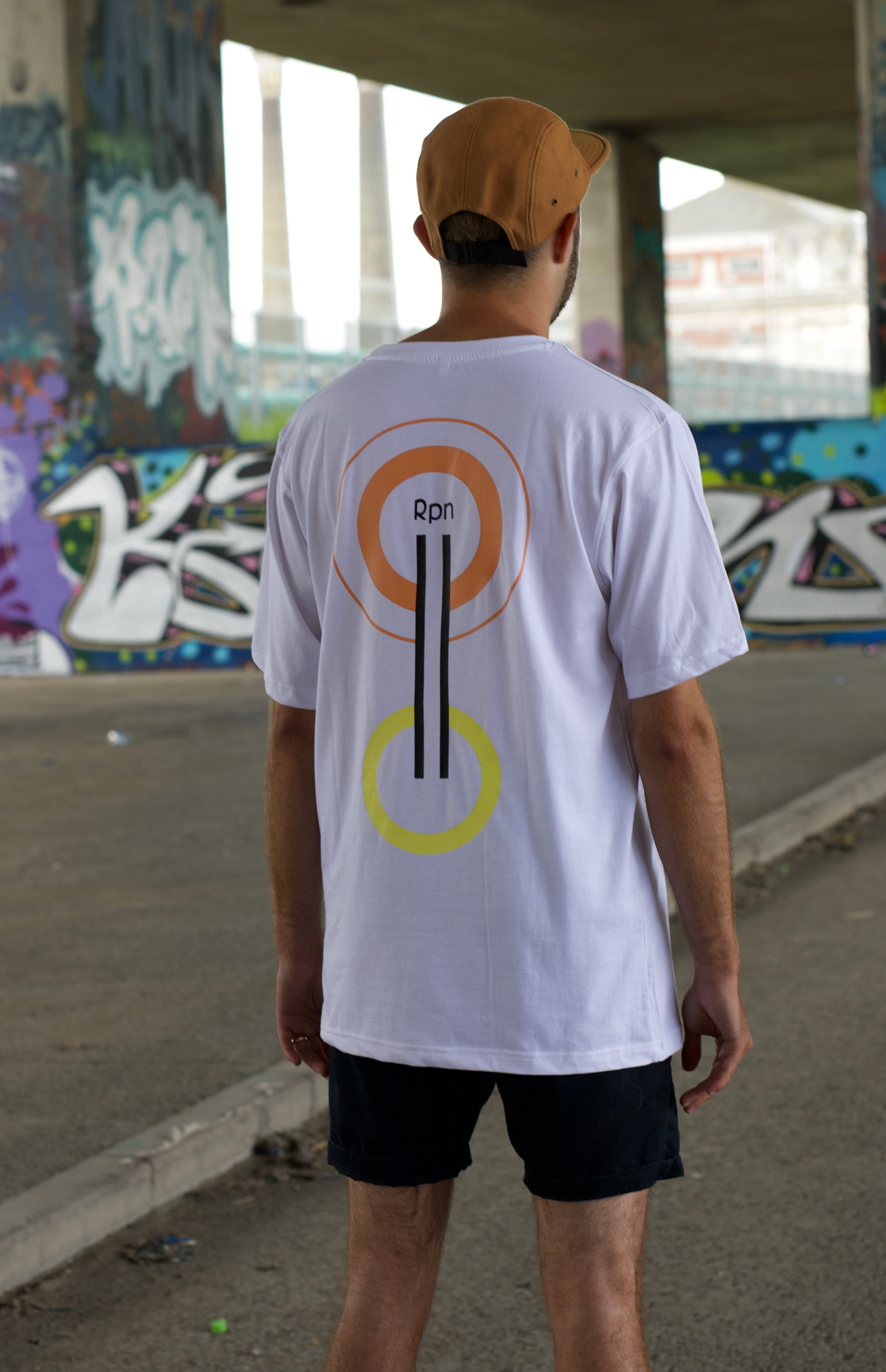 oversized t-shirt in white with Hyper Geo model 3 print | rpnclothing oversized t-shirt in white with Hyper Geo model 3 print | rpnclothing