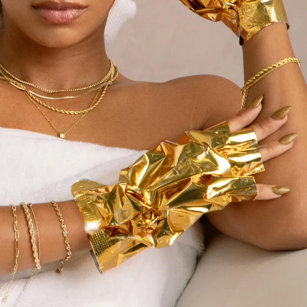 GOLDEN MOISTURISING COLLAGEN GLOVES ALMOND CREAM SOFT HANDS
