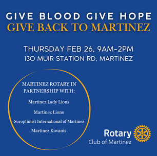 Give Blood. Give Hope. Give Back to Martinez.