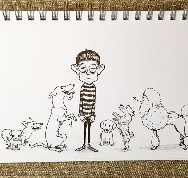 Not everyone's a dog lover. #Dailysketch_. .