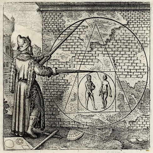 Emblem 12: The Stone which Saturn, after devouring his son, vomited up, is placed on Mount Helicon