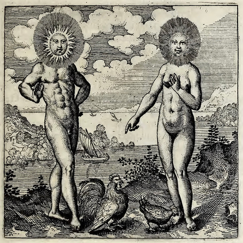 Emblem 12: The Stone which Saturn, after devouring his son, vomited up, is placed on Mount Helicon