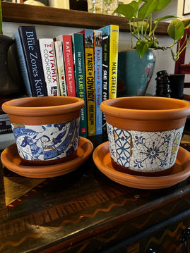 Transfers On A Dollar Store Terra Cotta Pot!