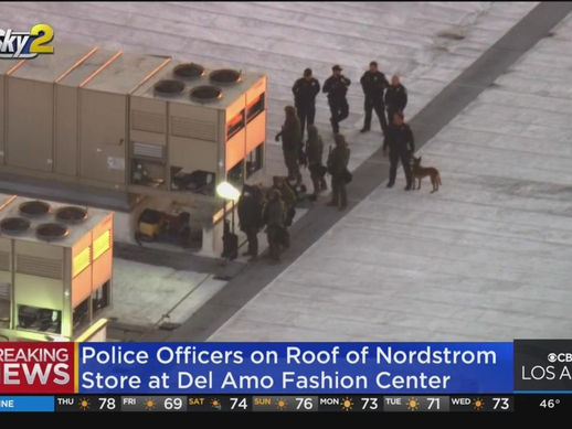 Torrance police search for burglary suspect on roof of Nordstrom at Del Amo Fashion Center