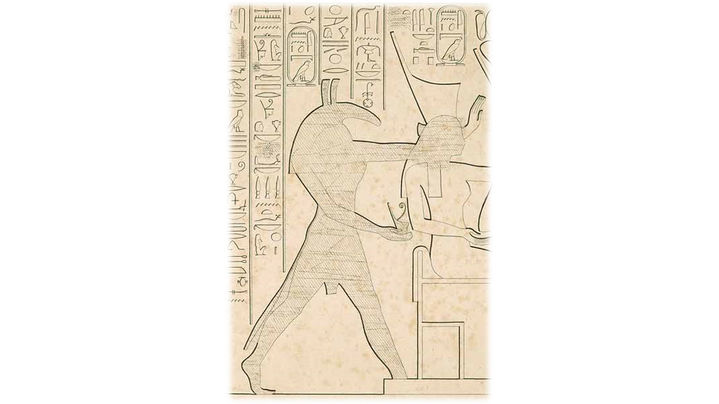 Figura eliminada de Set, durante su proceso de demonización - Karnak, Egipto (664-332 a. C.).jpg
