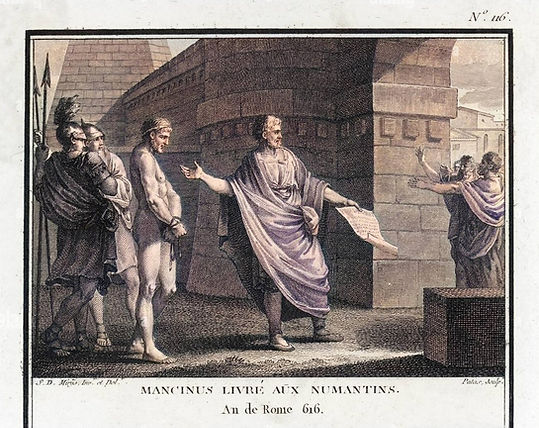 Mancino entregado a los numantinos - David Mirys (1800).jpg