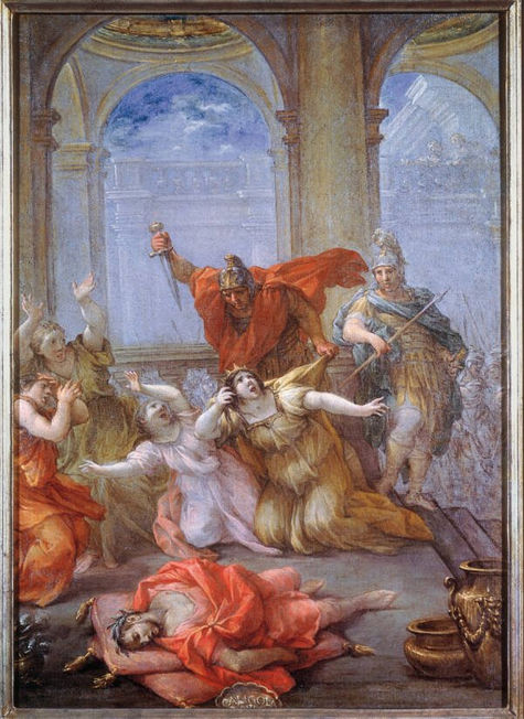 Asesinato de Calígula - Lazzaro Baldi (s. XVII).jpg