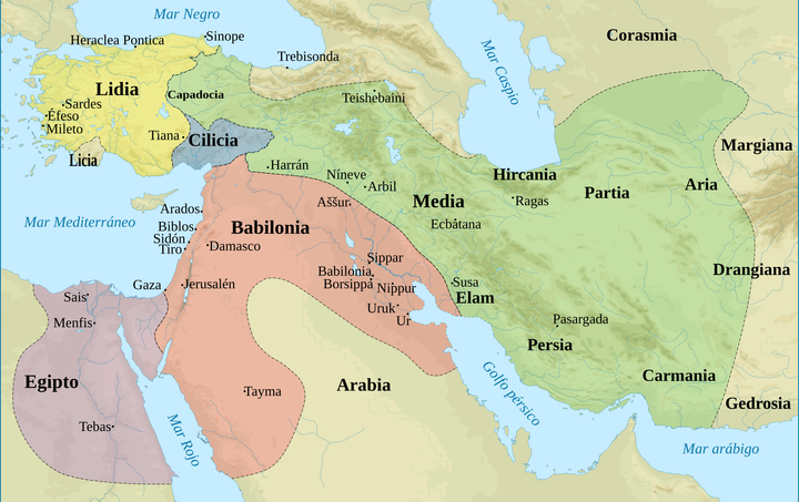 Imperios del siglo VI a.C. antes de los aqueménidas (Lidios, neobabilonios, egipcios y medos).png
