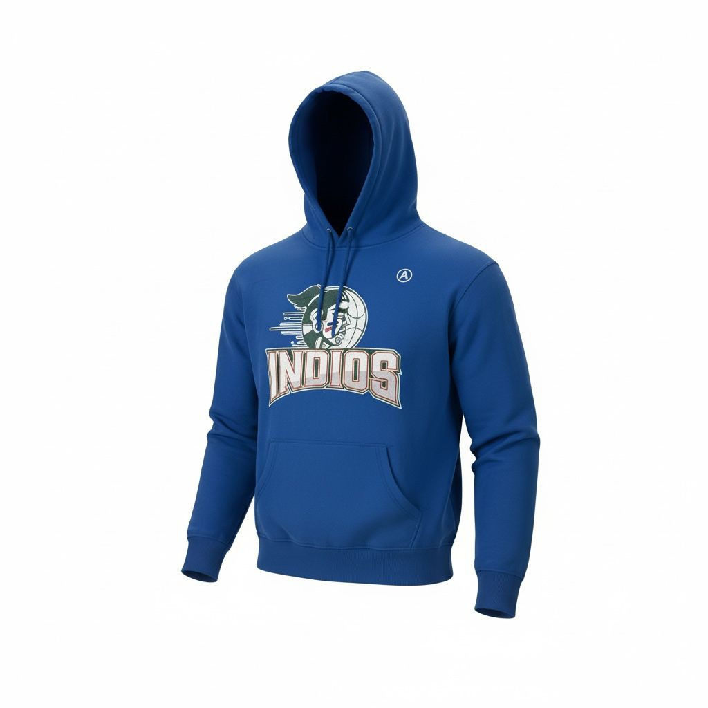 Indios Logo Blue Hoodie
