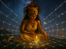 Jaguar priestess channels energy in her oracle.png