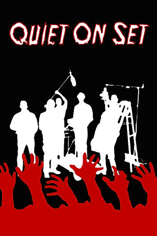 A photo of the poster for Quiet on Set, a short horror movie about a group of film students who get trapped on set during a sudden zombie outbreak