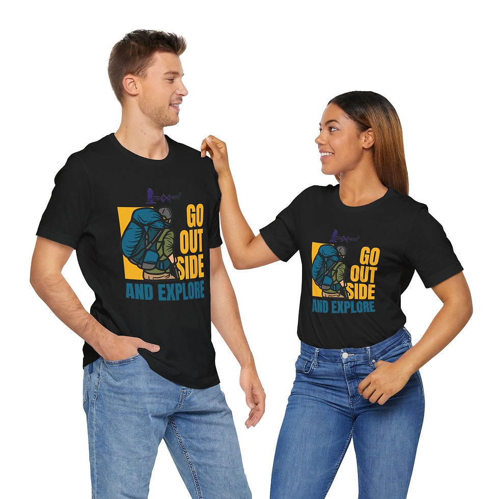 Go Outside and Explore Unisex Jersey Short Sleeve Tee