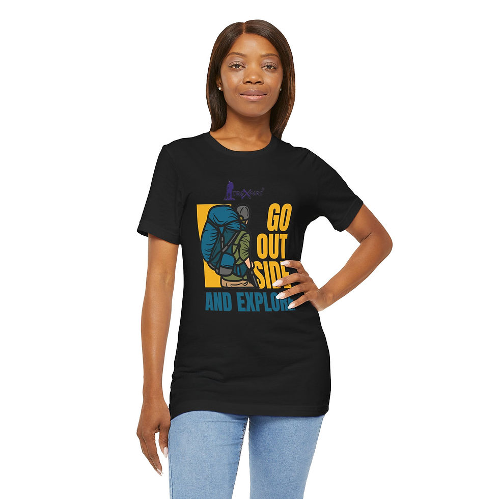 Go Outside and Explore Unisex Jersey Short Sleeve Tee