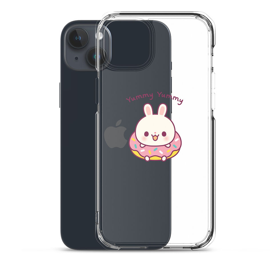 Thumbnail: Kawaii Bunny Yummy Yummy Donut iPhone Clear Case
