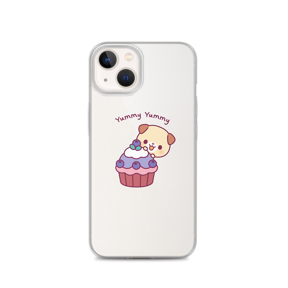 サムネイル： Kawaii Doggy Yummy Yummy カップケーキ iPhone用クリアケース