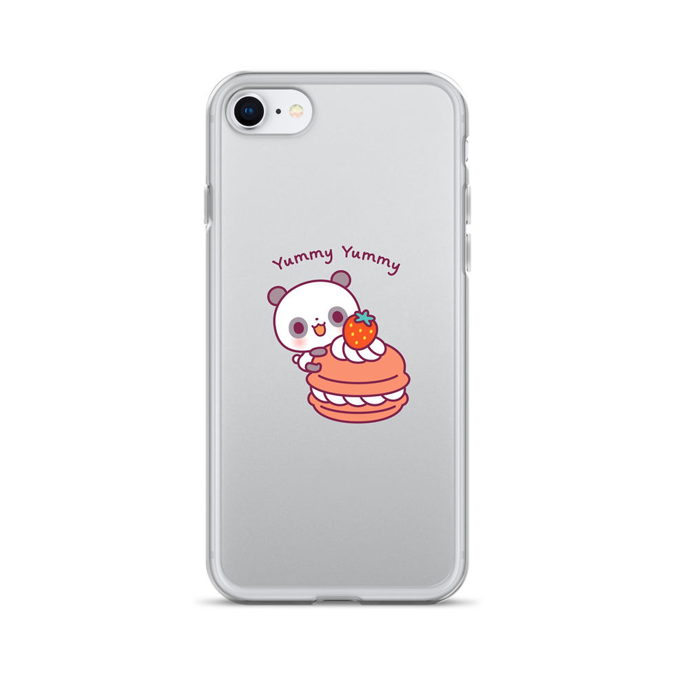 Thumbnail: Kawaii Panda Yummy Yummy Macaron iPhone Clear Case