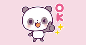 かわいいパンダのキャラクターイラスト
