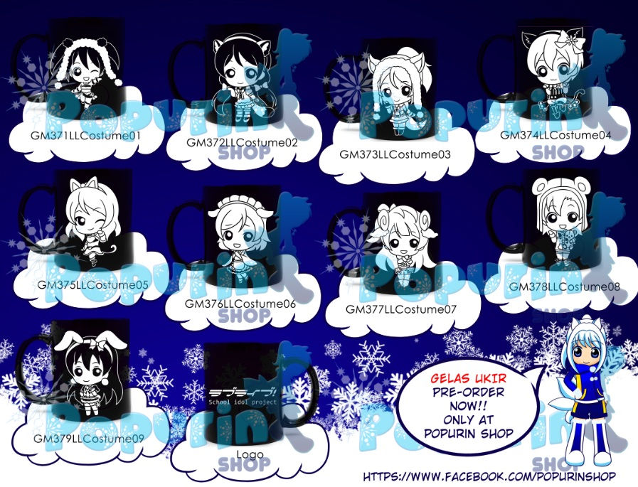 Gelas Ukir Love Live Costume