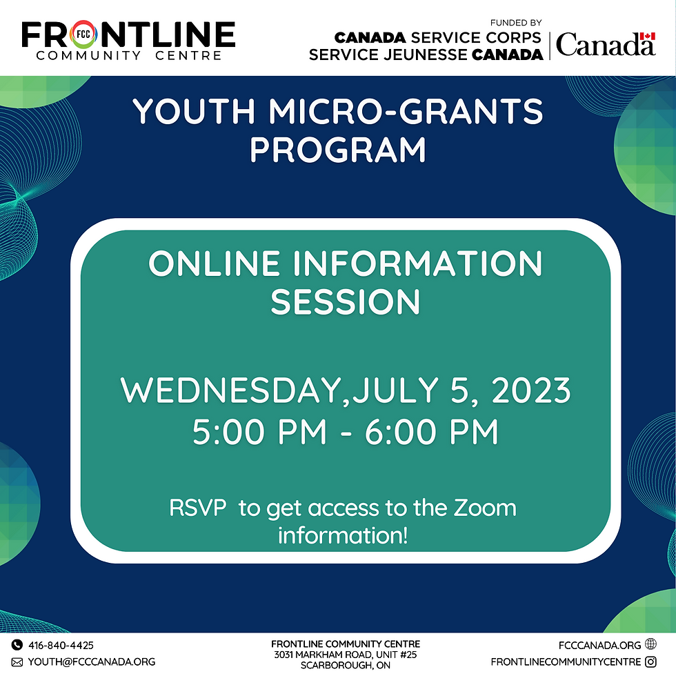 YOUTH MICRO-GRANTS INFO SESSION