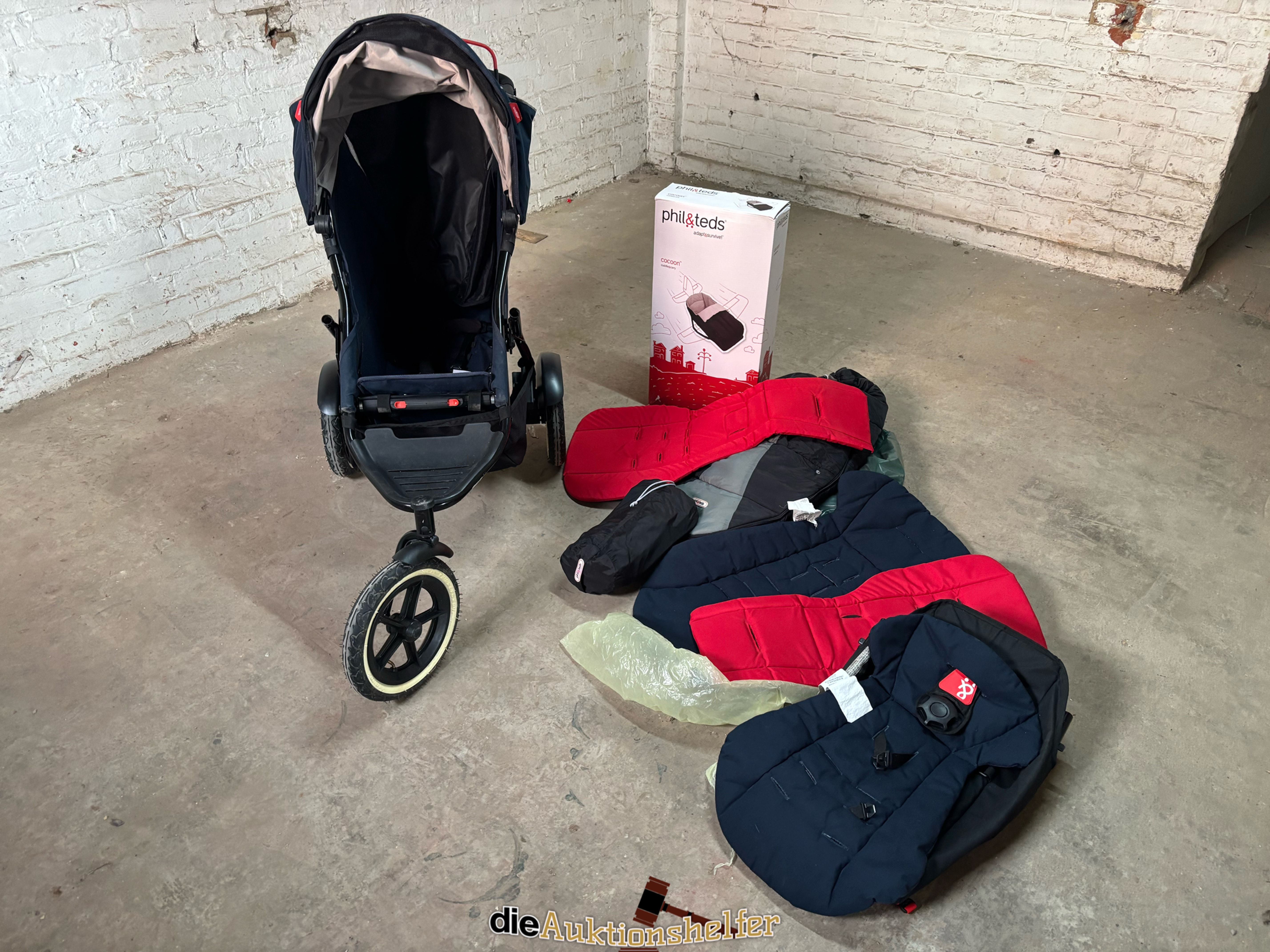 Phil&Ted Kinderwagen mit viel Zubehör und Geschwister-Etagen-Funktion