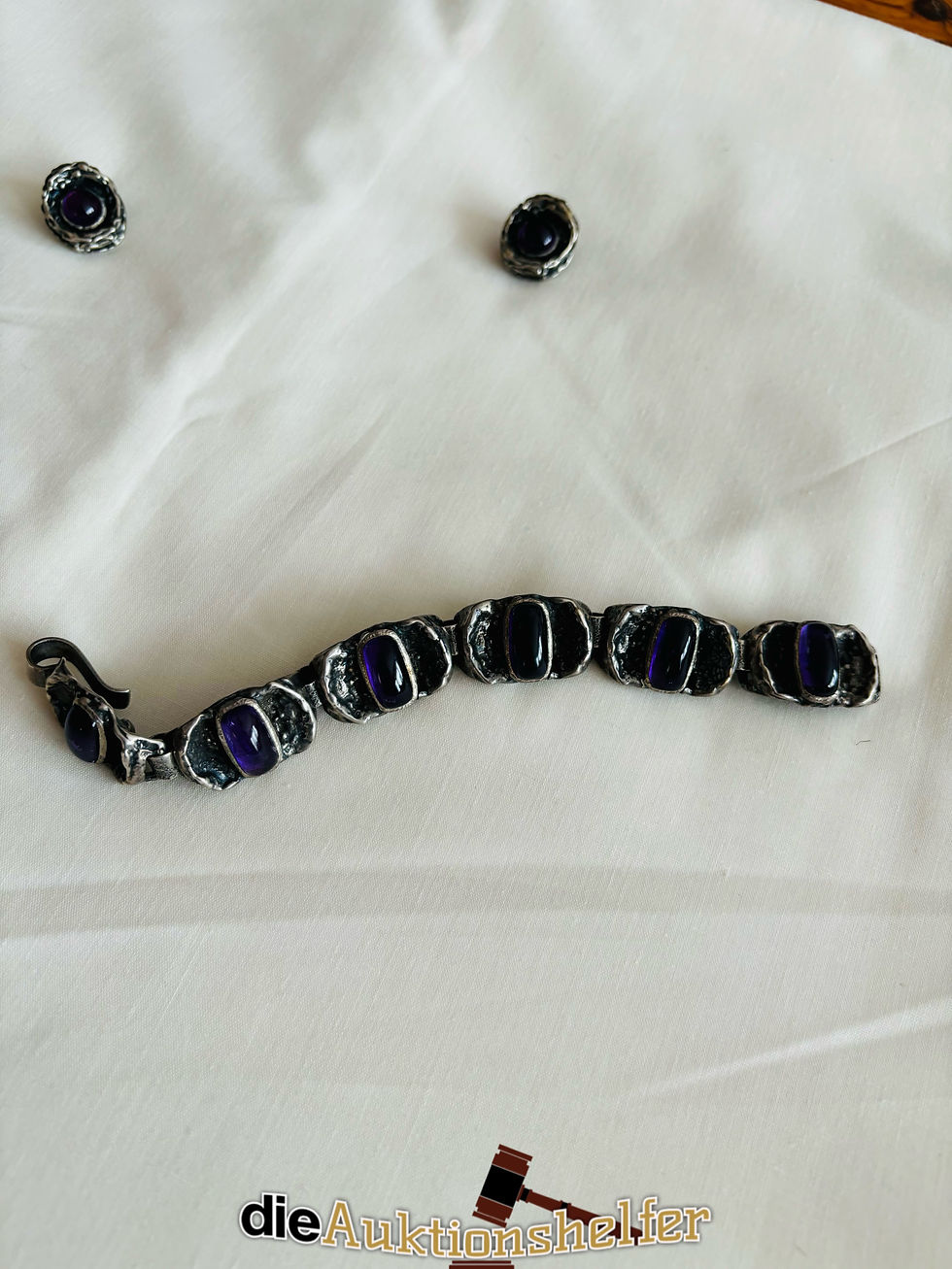 Antiker Amethyst Schmuck mit 835er Sterling Silber