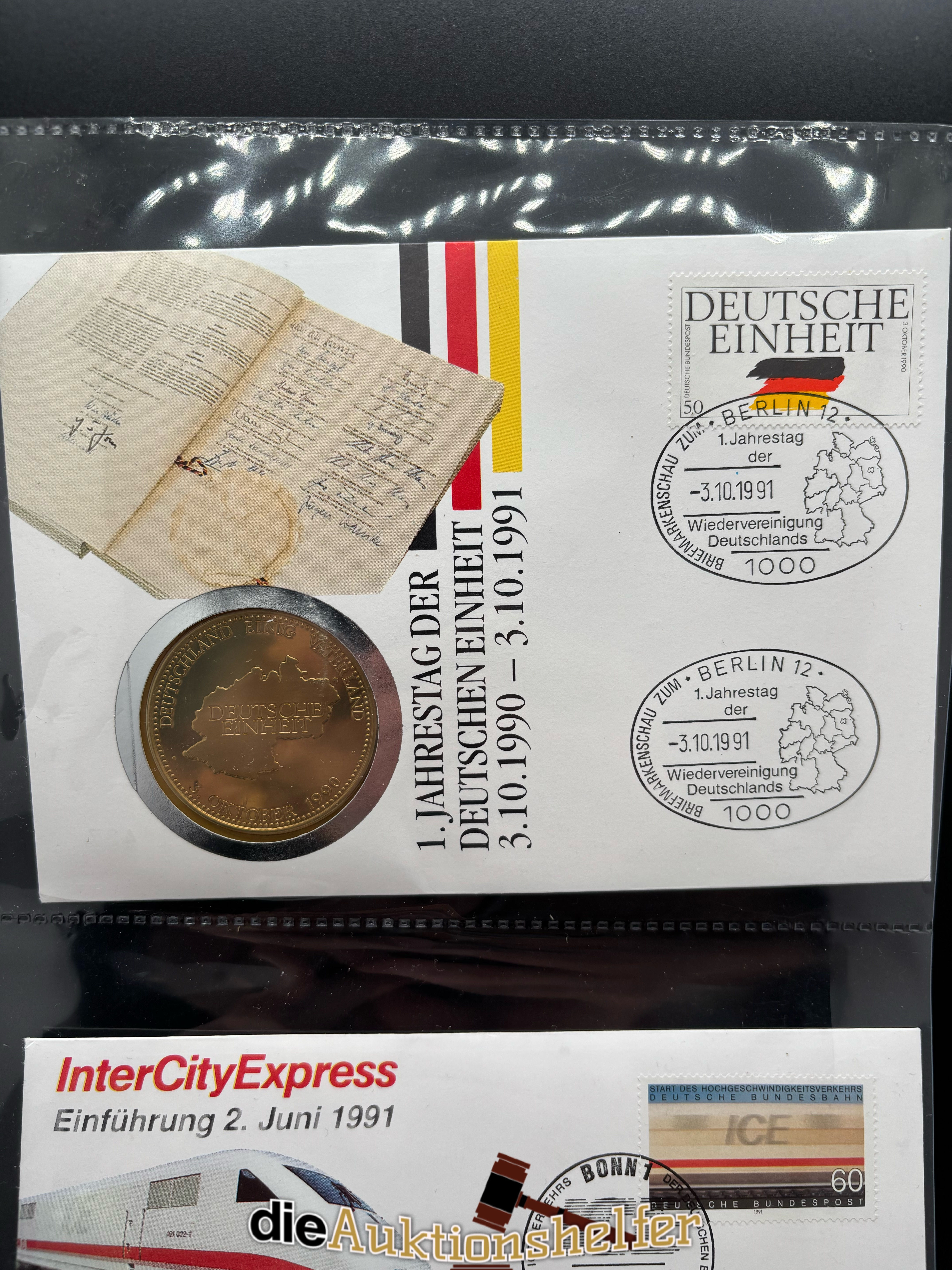 Numisbrief 1. Jahrestag der Deutschen Einheit