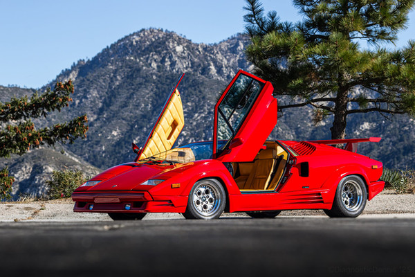 1989 Lamborghini Countach, exotic picture car for commercials and music videos, Los Angeles