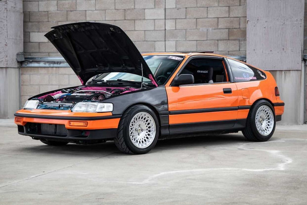 1988 Honda CRX-Si in Limerock Orange, JDM movie car rental for productions in LA