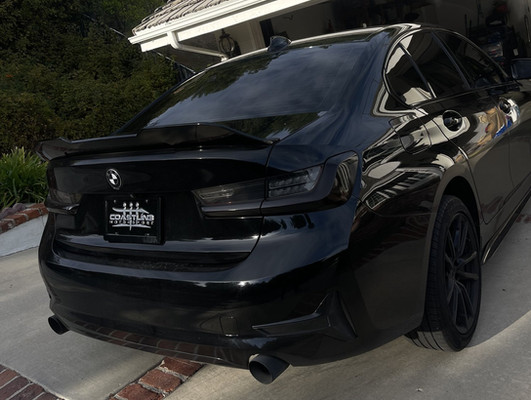 2019 BMW 330i in black, film and TV European picture car rental, Los Angeles