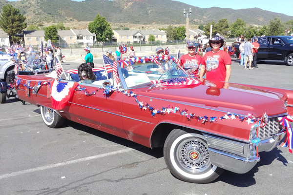 1965 Cadillac Convertible in Red, classic movie car rental for productions in LA