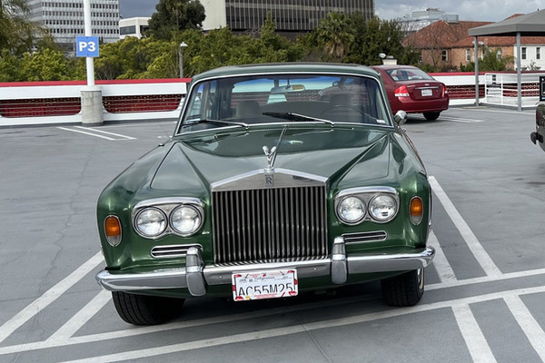 1972 Rolls-Royce Silver Shadow in Larch Green, classic movie car rental for productions in LA